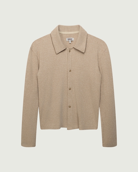 Essential Cardigan Shirt - Oatmeal