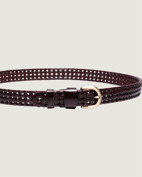 Braided Buckle Belt - Dark Chocolate