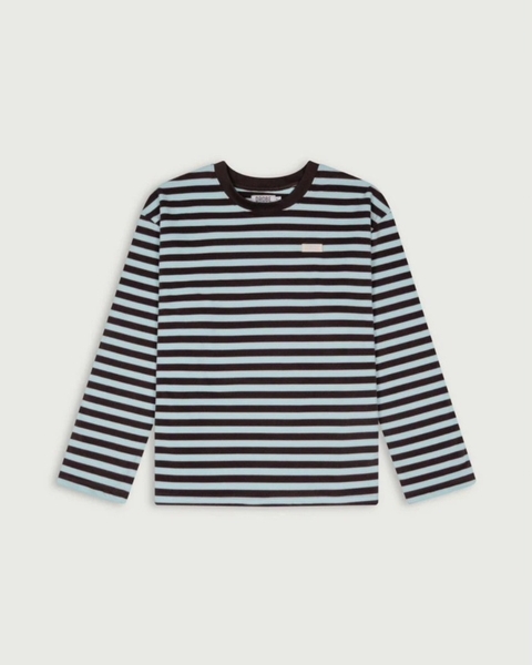 Autumn Striped Long-sleeve Tee - Chocoblue