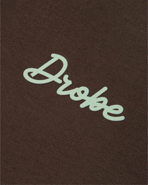 Contrast-stitched Henley Tee - Chocomint