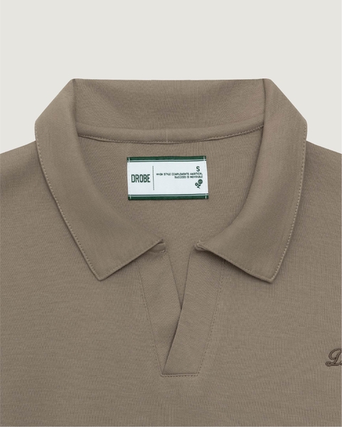 Scripted Laid-back Polo - Cafe