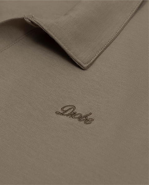 Scripted Laid-back Polo - Cafe