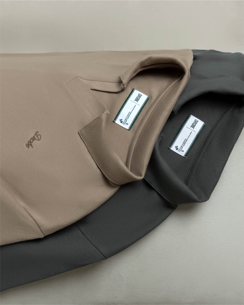 Scripted Laid-back Polo - Cafe