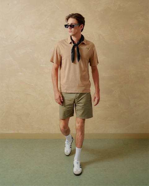 Scripted Laid-back Polo - Cafe