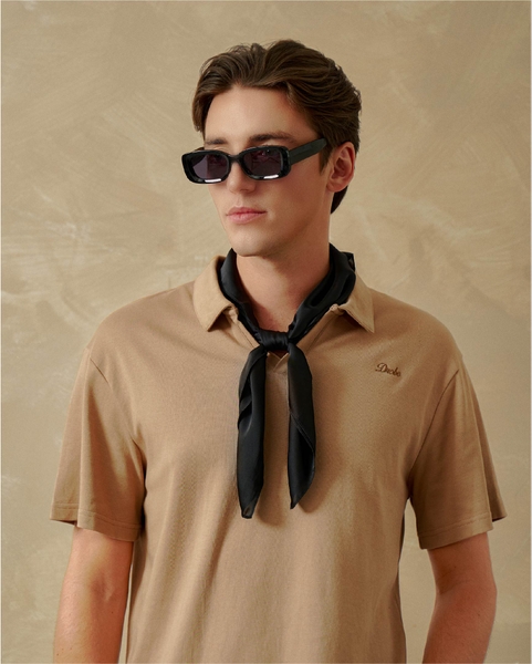 Scripted Laid-back Polo - Cafe