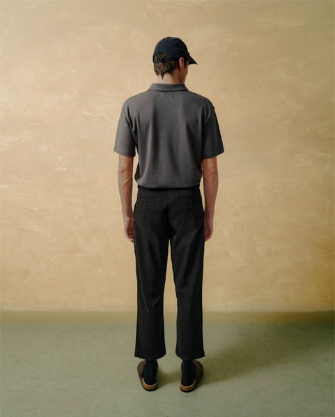 Scripted Laid-back Polo - Charcoal