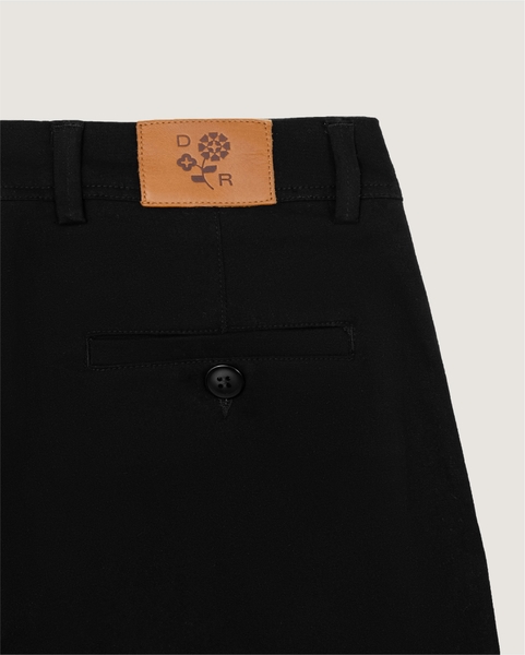 Khaki Essential Straight Pants - Darkest Black