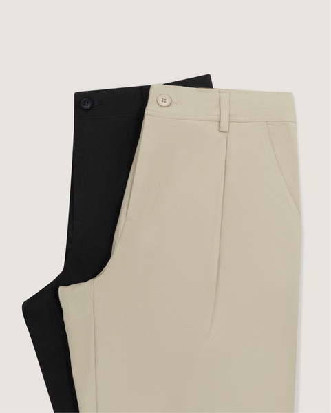 Khaki Essential Straight Pants - Sand