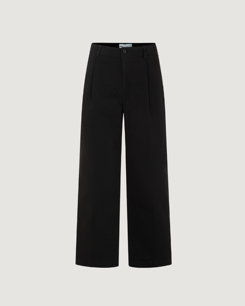 Khaki Essential Straight Pants - Darkest Black