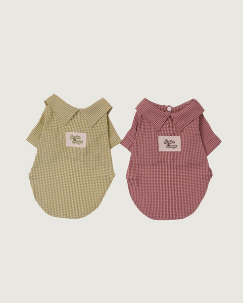 Pet Plaid Shirt - Rose-wood