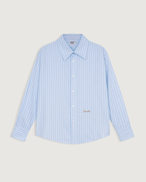 Striped Long-sleeve Shirt - Sky Blue