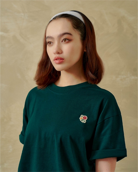 Floret Essential Boxy Tee - Pine Green