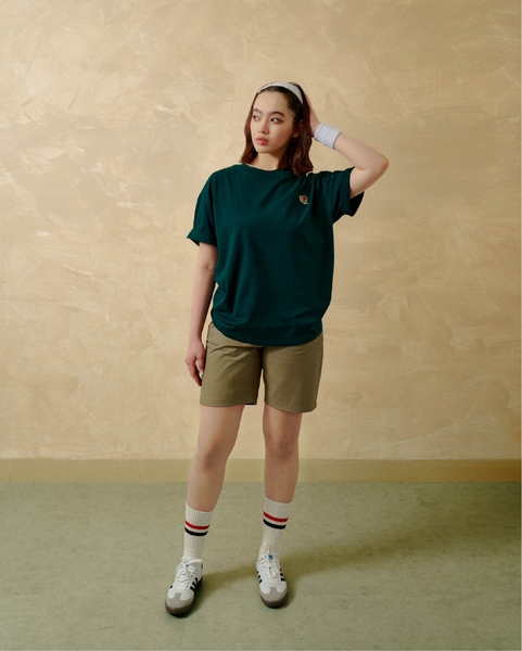 Floret Essential Boxy Tee - Pine Green