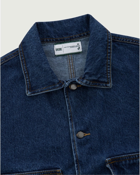 Cropped Denim Jacket - Classic Denim