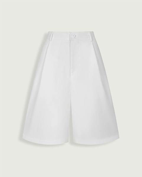 Essential Relaxed Khaki Shorts - Off-white