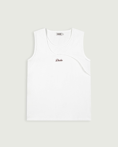 Essential Embroidered Tank - Off-white