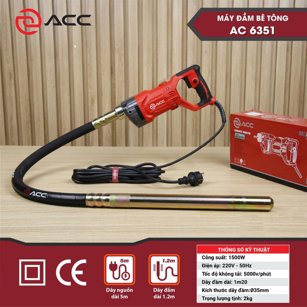Máy đầm bê tông cầm tay ACC AC6351