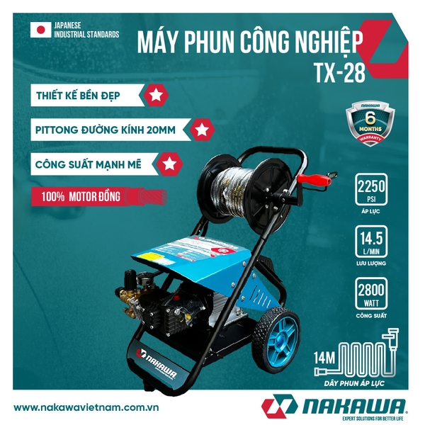 Máy rửa xe Nakawa TX28 -2800W