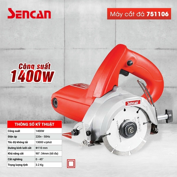 Máy cắt gạch Sencan 751106 - 110mm