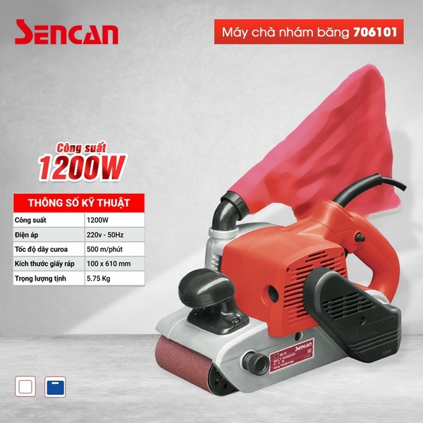 Máy chà nhám băng Sencan 706101