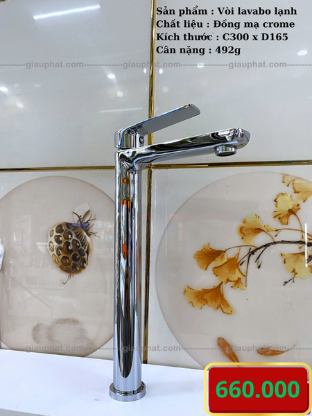 Vòi Lavabo Lạnh Gật Gù VL003 cao 30cm