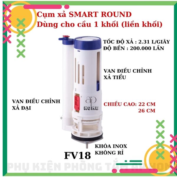 Trụ xả FV18, FV22 liền khối cao cấp
