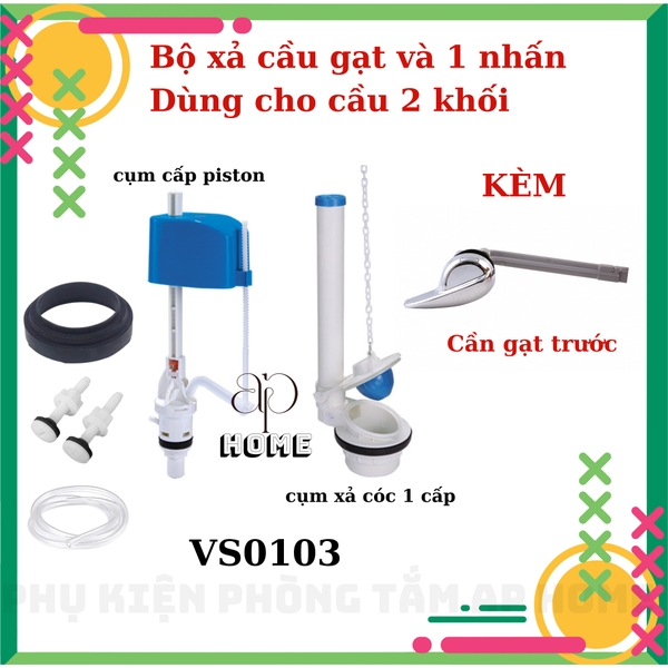 Bộ xả bồn cầu VS0107 két rời (kèm gạt trước LB01)