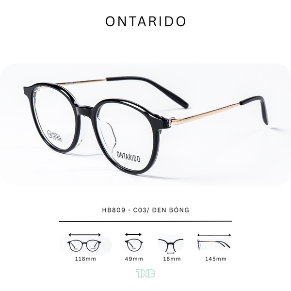 GỌNG KÍNH CẬN, HIỆU ONTARIDO, MÃ: HB809