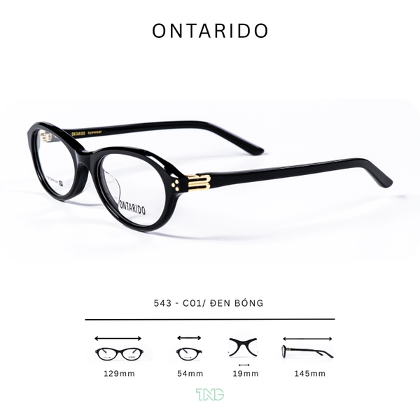 GỌNG KÍNH CẬN, HIỆU ONTARIDO, MÃ: 543