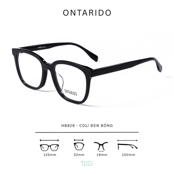 GỌNG KÍNH CẬN, HIỆU ONTARIDO, MÃ: HB829