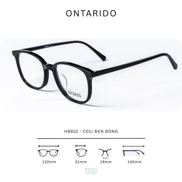 GỌNG KÍNH CẬN, HIỆU ONTARIDO, MÃ: HB822