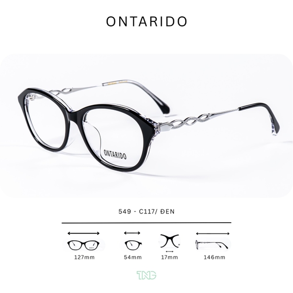 GỌNG KÍNH CẬN, HIỆU ONTARIDO, MÃ: 549