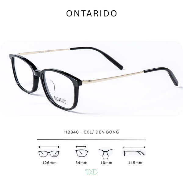 GỌNG KÍNH CẬN, HIỆU ONTARIDO, MÃ: HB840