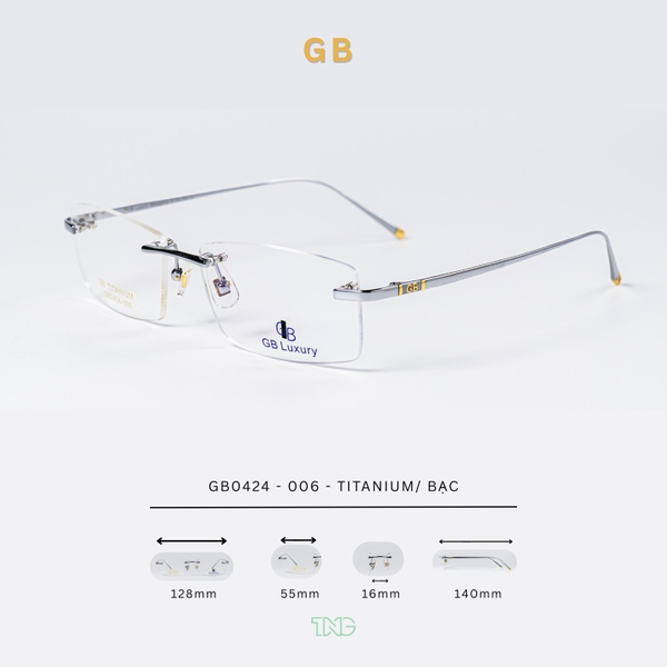 GỌNG KÍNH, HIỆU: GB LUXURY, MÃ: GB0424-006