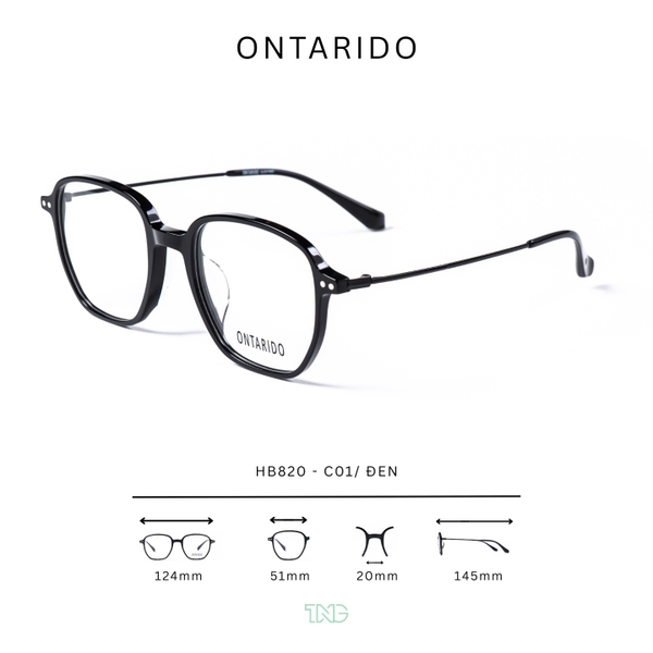 GỌNG KÍNH CẬN, HIỆU ONTARIDO, MÃ: HB820