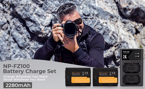 Pin và sạc K&F Sony NP-FZ100 Combo 2 pin 1 sạc (KF28.0016)