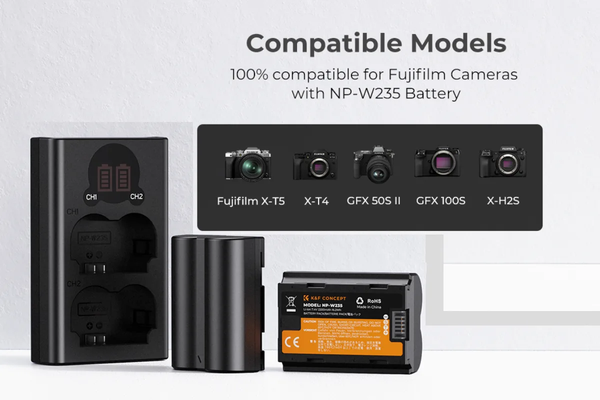 Pin và sạc K&F Fujifilm NP-W235 Combo 1 set 3 chiếc (KF28.0018)