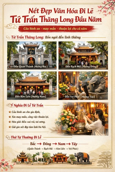 Nét Đẹp Văn Hóa Đi Lễ TỨ TRẤN THĂNG LONG ĐẦU NĂM