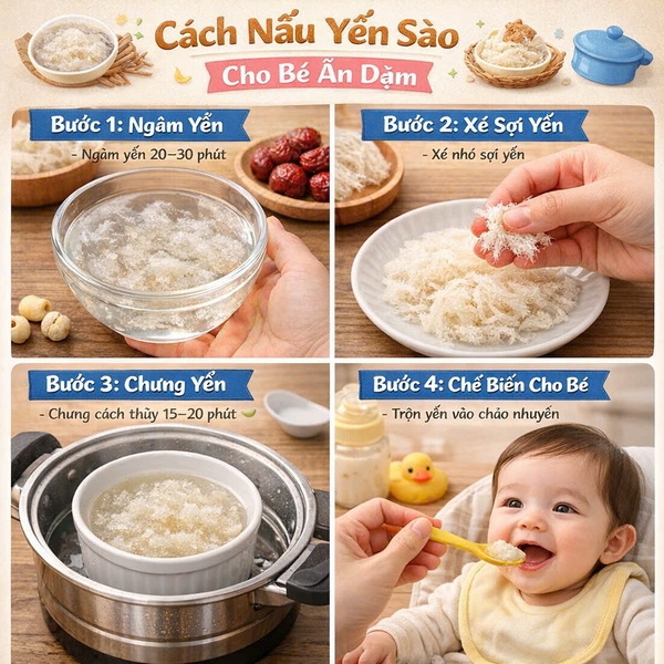 Cách Nấu Cháo Yến Sào Cho Bé Ăn Dặm Giúp Tăng Cân, Cao Lớn
