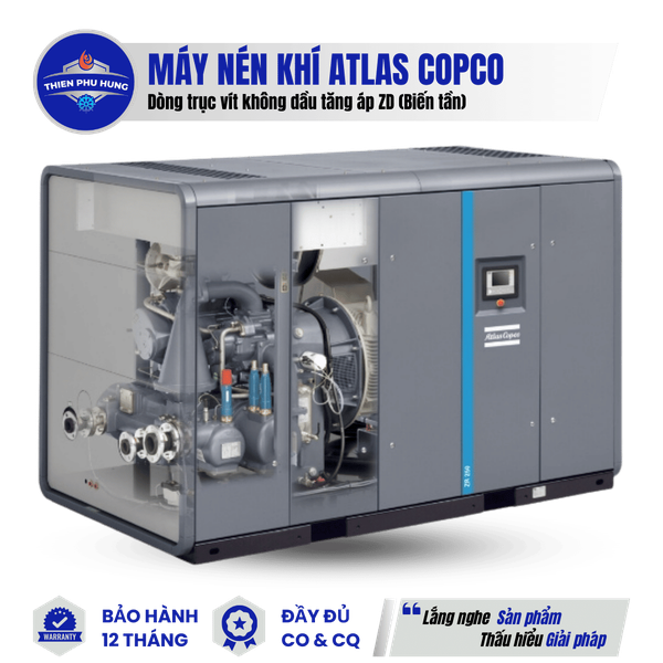 MÁY NÉN KHÍ TĂNG ÁP KHÔNG DẦU ZD (VSD) ATLAS COPCO