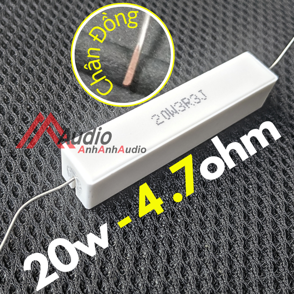 Điện Trở Sứ Râu Tròn Chân Đồng 20W