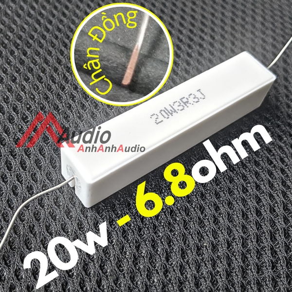 Điện Trở Sứ Râu Tròn Chân Đồng 20W