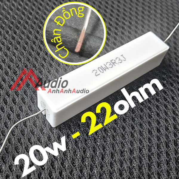 Điện Trở Sứ Râu Tròn Chân Đồng 20W
