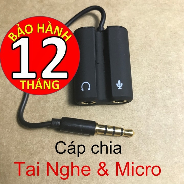Jack 3 ly chia Tai Nghe và Micro
