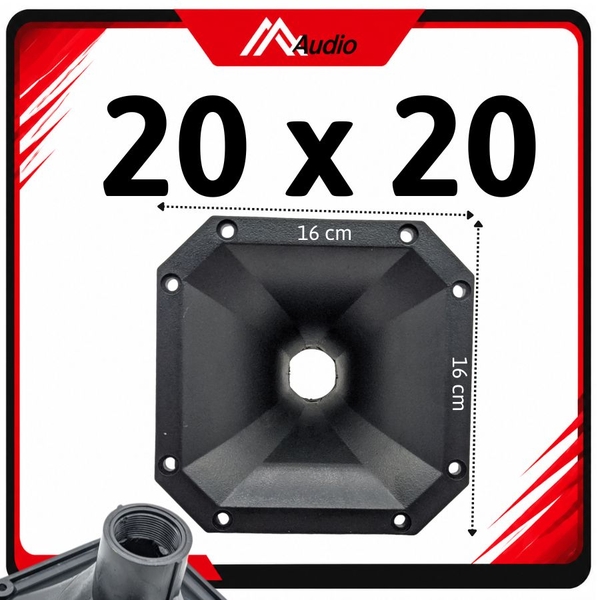 Họng Treble 450 Bát Giác 20x20 Ren Vặn 34mm