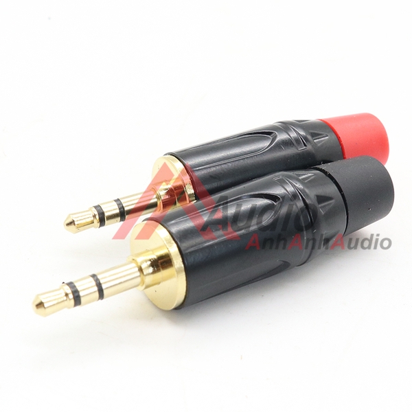 Jack 3.5 chân Đồng đỏ đen , giá 01 cái