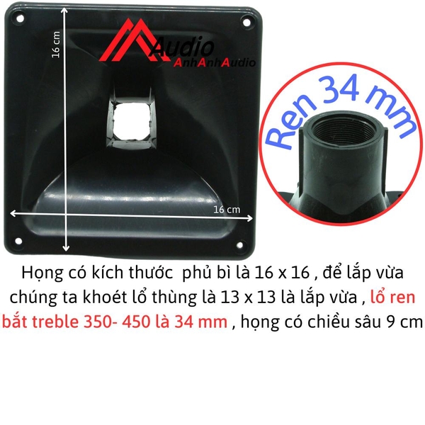Họng Treble 350 , kích thước 16 x 16 , Giá 01 Cái Phụ Kiện