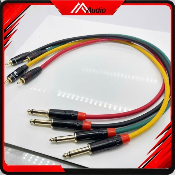 Dây RCA (AV) Ra Jack 6 ly Mono Đực Thẳng