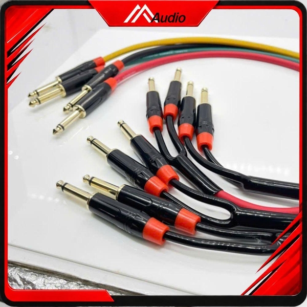 Dây 1 Đầu 6.35mm Mono Thẳng Ra 2 Đầu 6.35mm Mono Thẳng