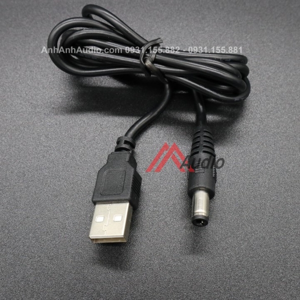 Dây USB ra Jack Nguồn 5.5mm